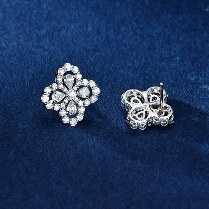 [Clover-Jewelry]LOOP EARRINGS FULL MOTIF DIAMOND 16MM