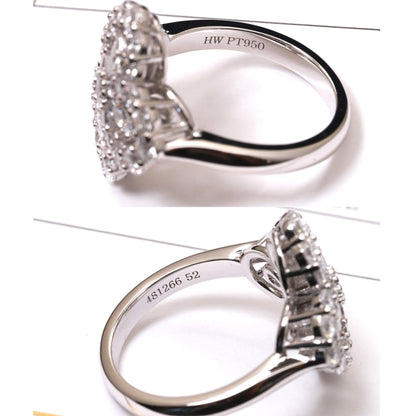 [Clover-Jewelry]LOOP RING FULL MOTIF DIAMOND 16MM SILVE