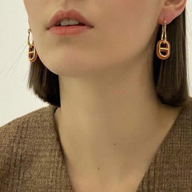 [Clover-Jewelry]HM O'MAILLON GOLD EARRINGS