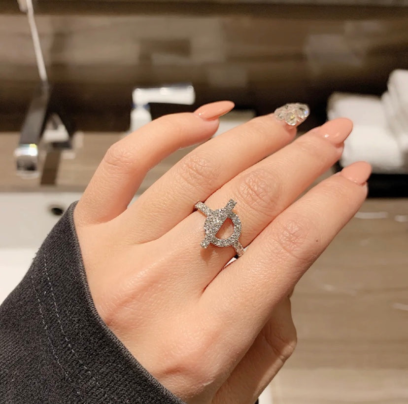 [Clover-Jewelry]ECHAPPEE RING SILVER DIAMOND