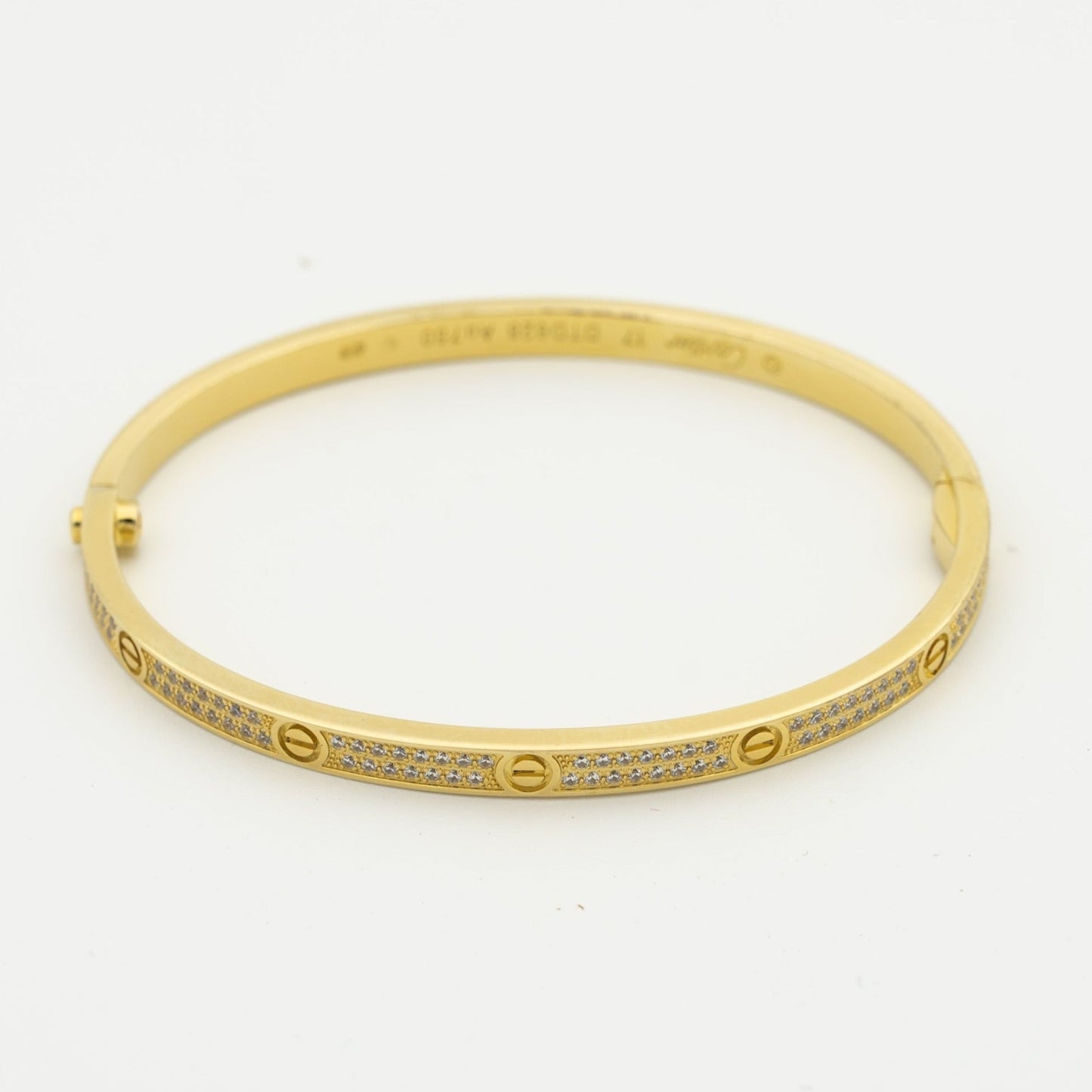 [Clover-Jewelry]LOVE BRACELET 3.65MM DIAMOND-PAVED