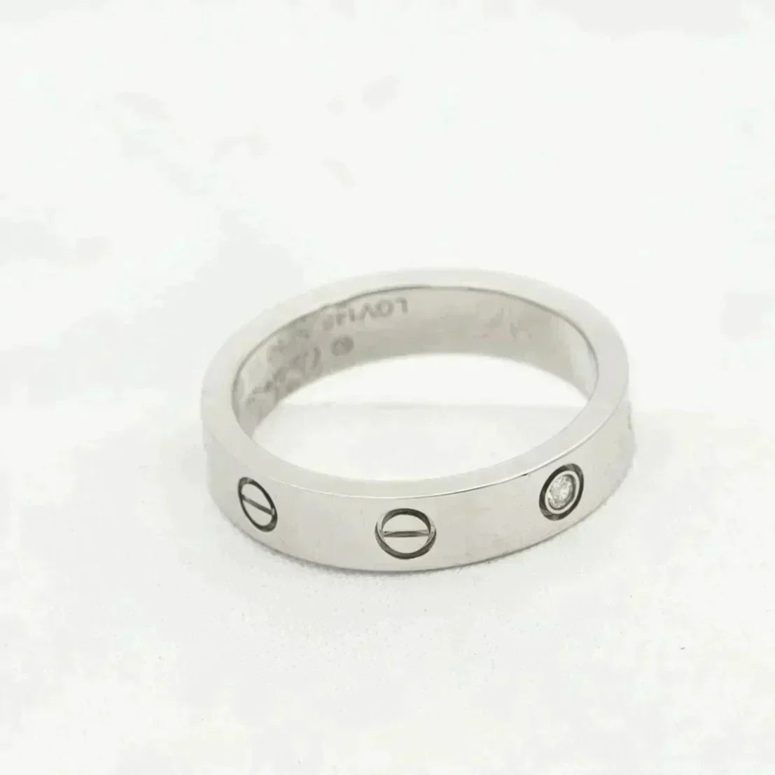 [Clover-Jewelry]LOVE RING 4MM 1 DIAMOND SILVER