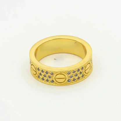 [Clover-Jewelry]LOVE RING 5.5MM DIAMONDS PAVED