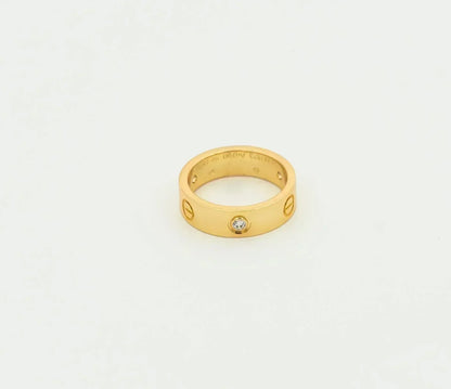 [Clover-Jewelry]LOVE RING 5.5MM 3 DIAMONDS GOLD