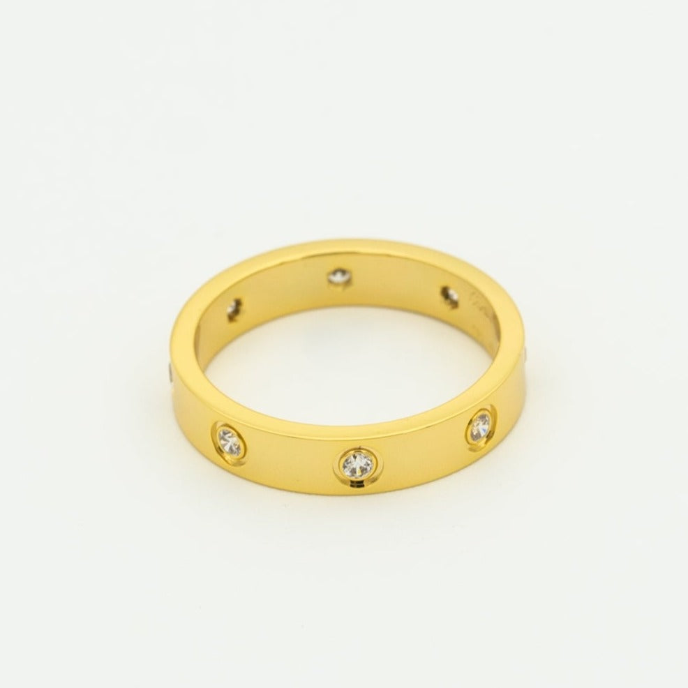 [Clover-Jewelry]LOVE RING 3.6MM 8 DIAMONDS