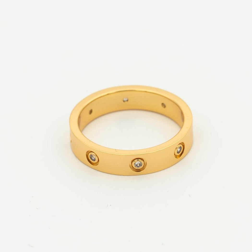 [Clover-Jewelry]LOVE RING 3.6MM 8 DIAMONDS