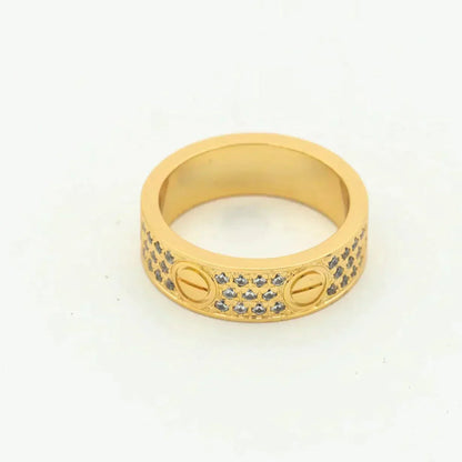 [Clover-Jewelry]LOVE RING 5.5MM DIAMONDS PAVED