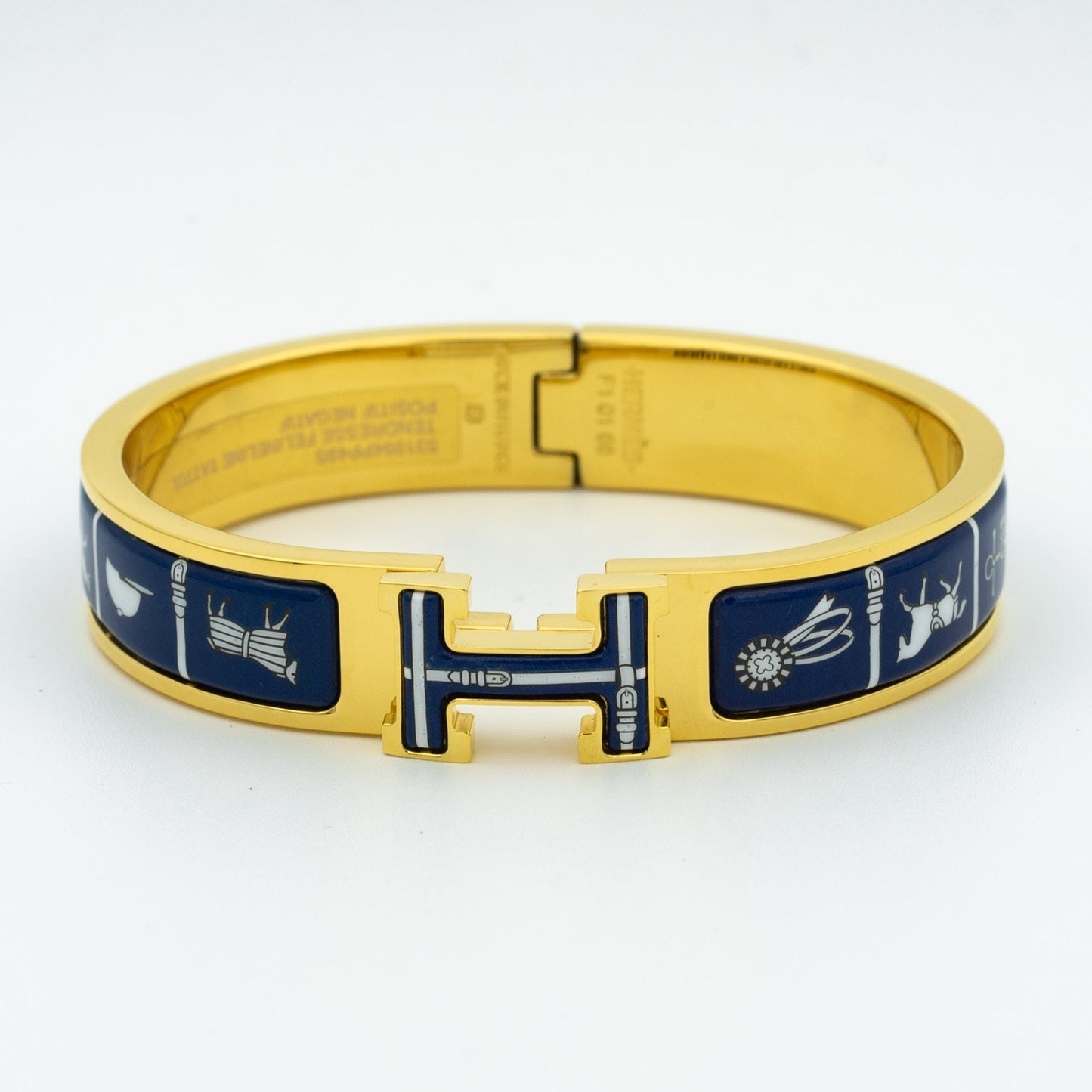 [Clover-Jewelry]H BRACELET BLUE CERAMIC