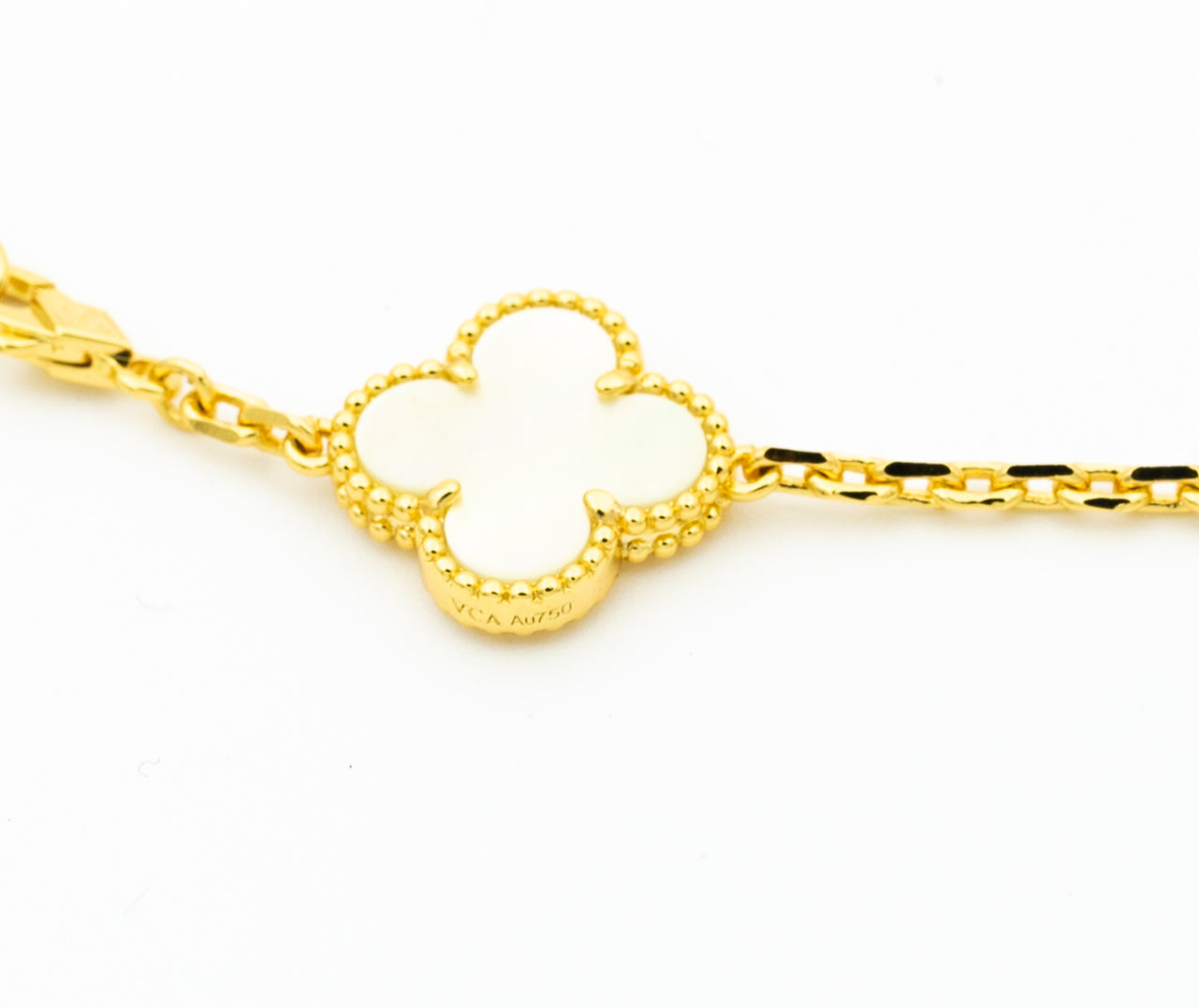 [Clover-Jewelry]CLOVER BRACELET 5 MOTIFS ONYX MOP