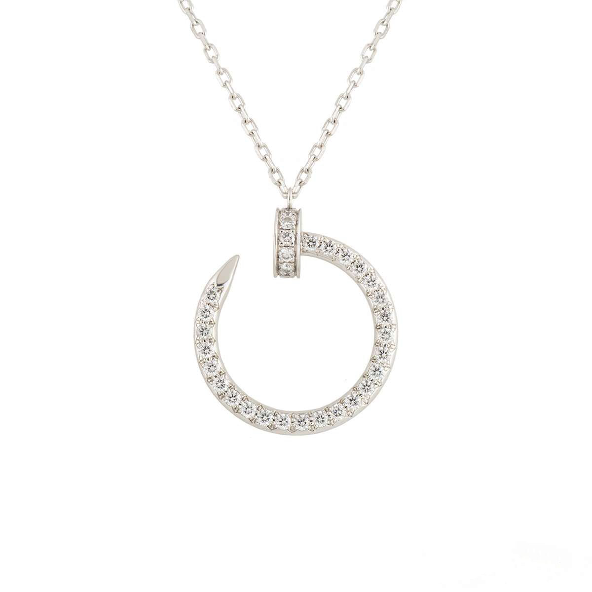 [Clover-Jewelry]JUSTE NECKLACE SILVER DIAMONDS