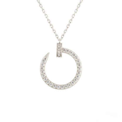 [Clover-Jewelry]JUSTE NECKLACE SILVER DIAMONDS