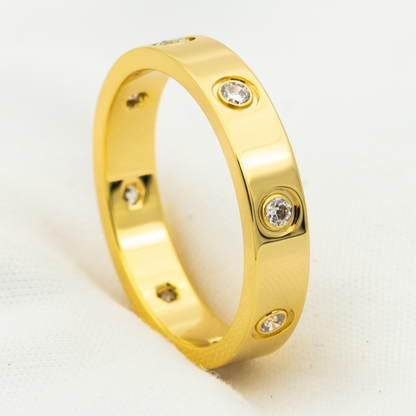 [Clover-Jewelry]LOVE RING 3.6MM 8 DIAMONDS