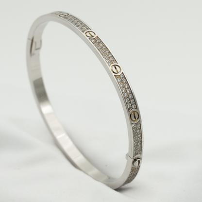 [Clover-Jewelry]LOVE BRACELET 3.65MM DIAMOND-PAVED