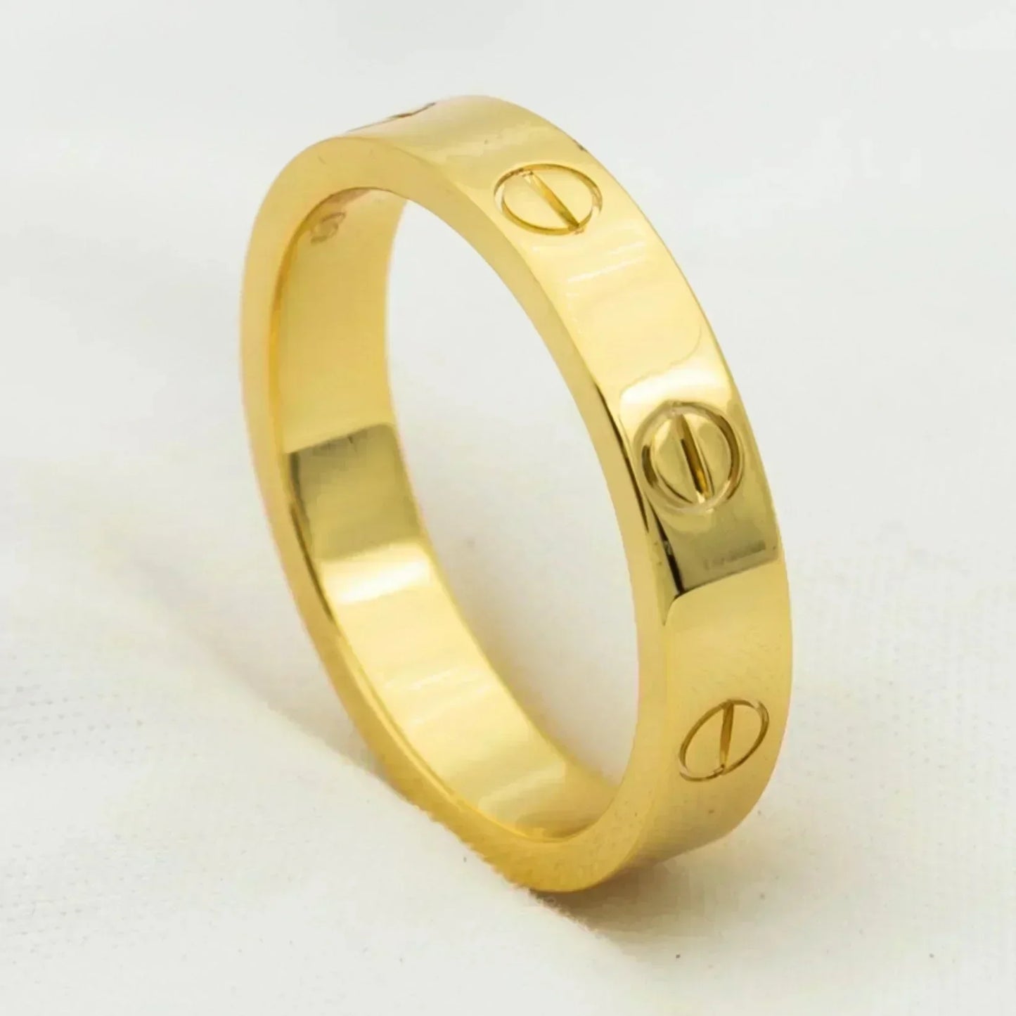 [Clover-Jewelry]LOVE RING 4MM 1 DIAMOND GOLD