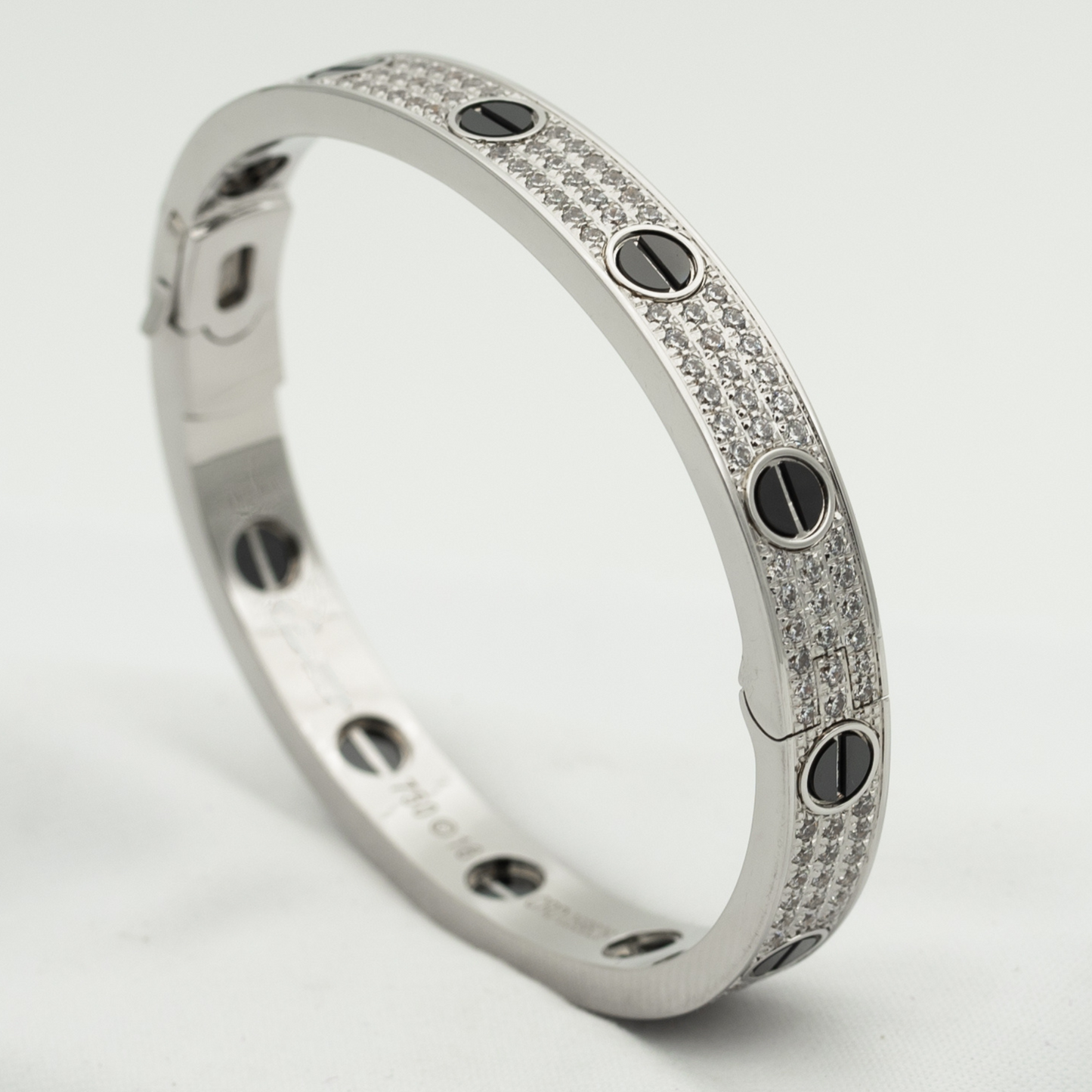 [Clover-Jewelry]LOVE BRACELET 6.1MM DIAMOND-PAVED CERAMIC