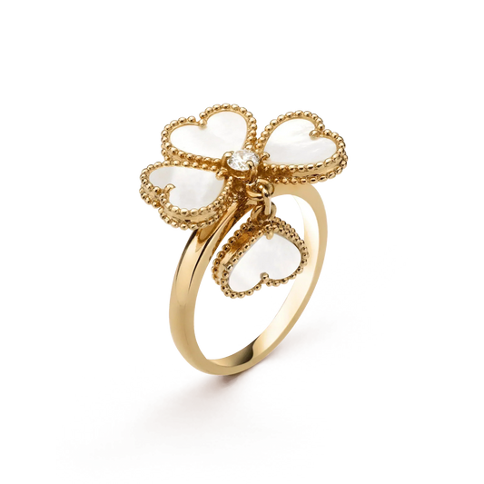 [Clover-Jewelry]SWEET CLOVER WHITE MOP RING