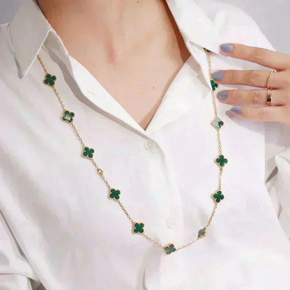 [Clover-Jewelry]CLOVER 20 MOTIFS MALACHITE GOLD