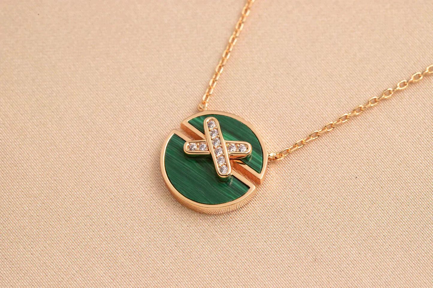 [Clover-Jewelry]JEUX DE ROSE GOLD DIAMOND NECKLACE