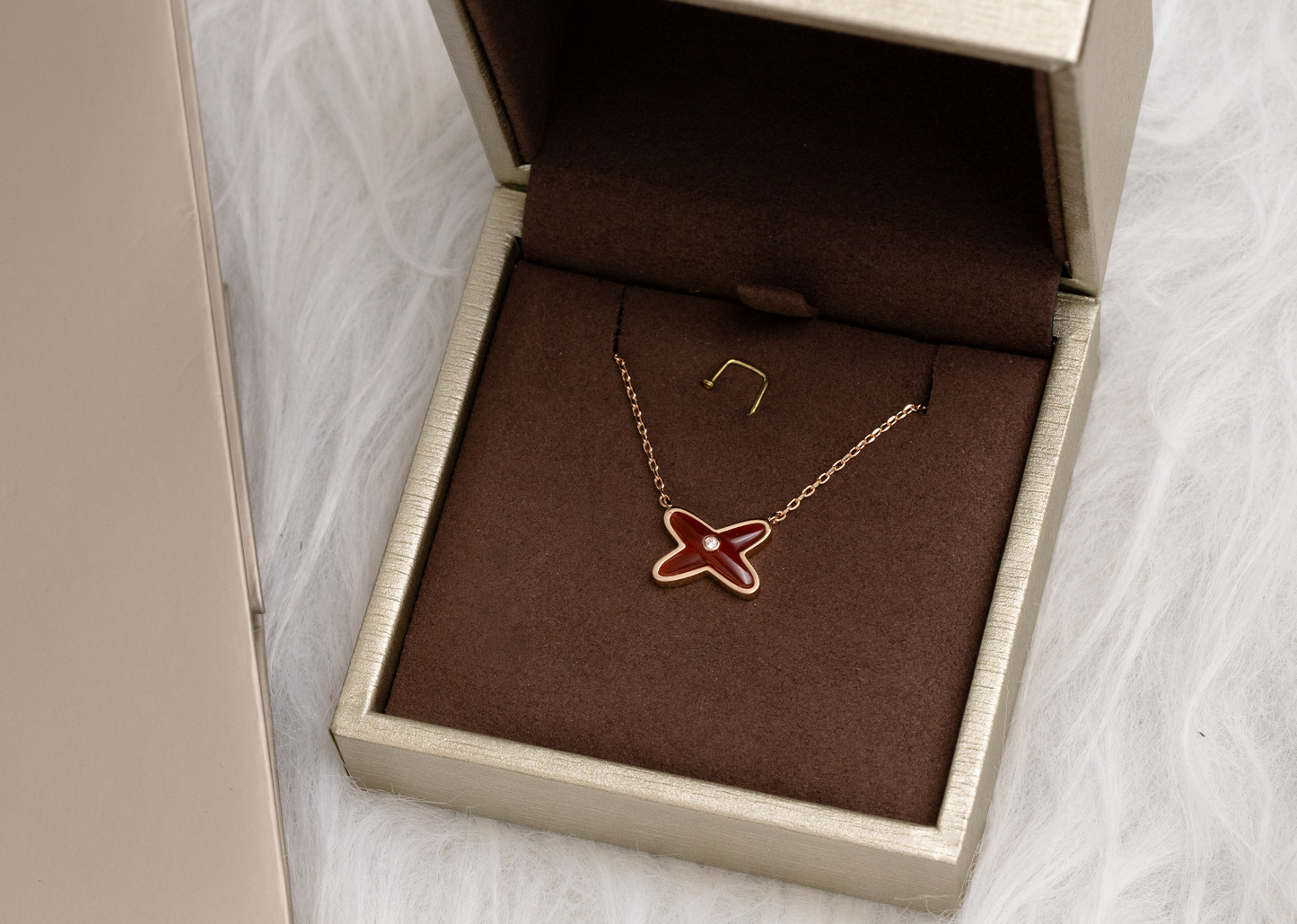 [Clover-Jewelry]JEUX DE NECKLACE 1 DIAMOND