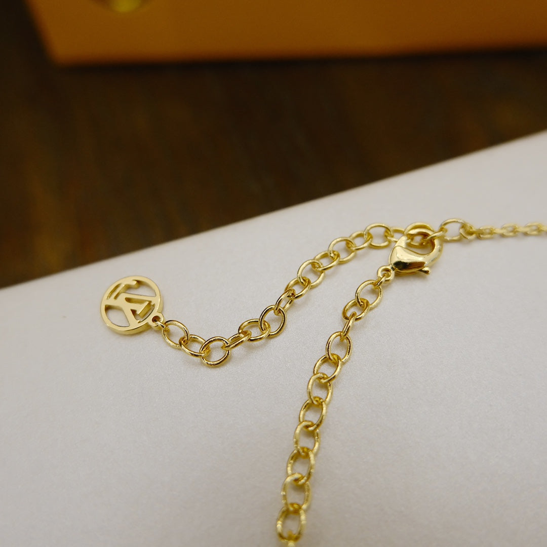 [Clover-Jewelry]BLOOMING SUPPLE NECKLACE BRASS