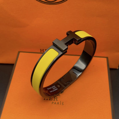 [Clover-Jewelry]CLIC HM SO BLACK YELLOW BRACELET