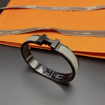 [Clover-Jewelry]CLIC HM SO BLACK GREY BRACELET