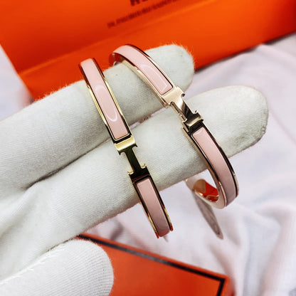 [Clover-Jewelry]CLASSIC HM CLIC  PINK 8MM ENAMEL BRACELET