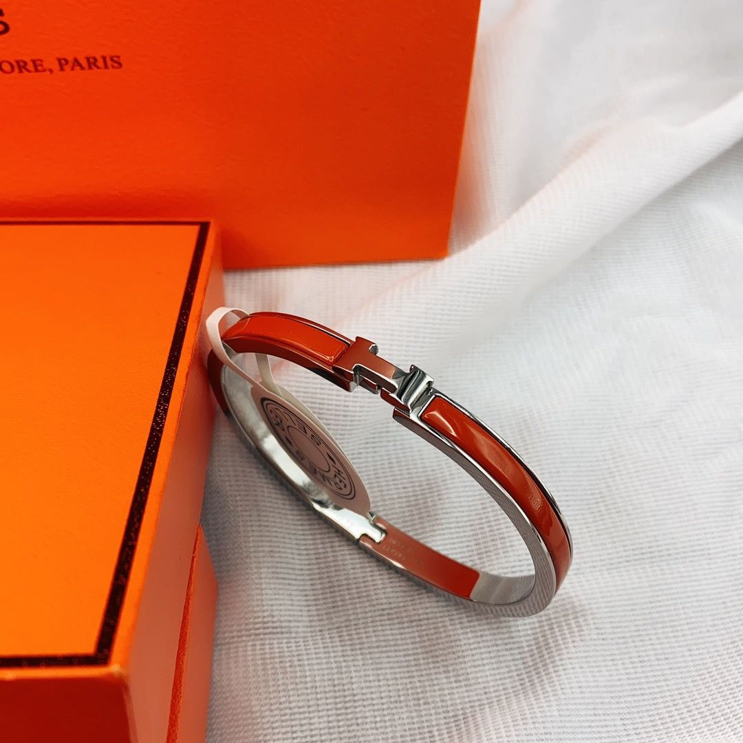 [Clover-Jewelry]CLASSIC HM CLIC RED 8MM ENAMEL BRACELET