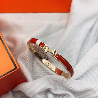 [Clover-Jewelry]CLASSIC HM CLIC RED 8MM ENAMEL BRACELET