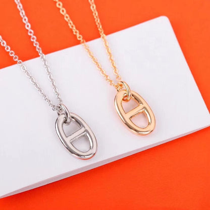 [Clover-Jewelry]HM PIG NOSE NECKLACE