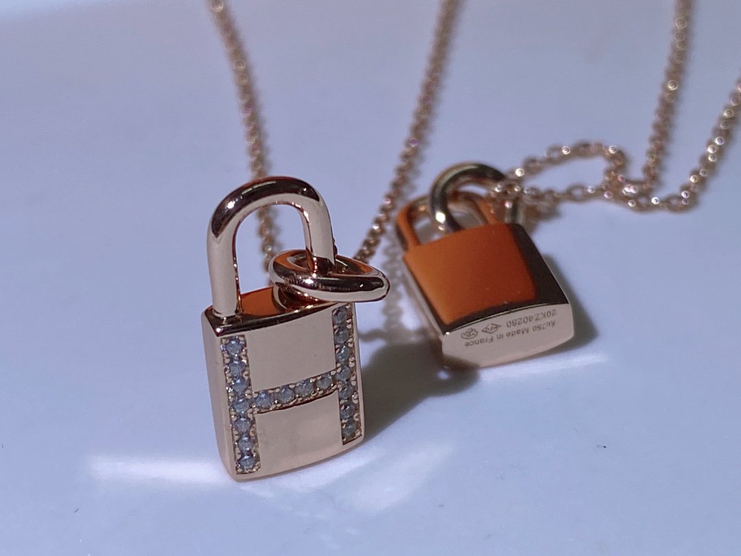 [Clover-Jewelry]HM ADVANCED NICHE LOCK HEAD NECKLACE DIAMONDS