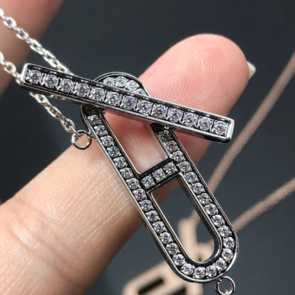 [Clover-Jewelry]HM NECKLACE PLATINUM ROSE GOLD DIAMOND