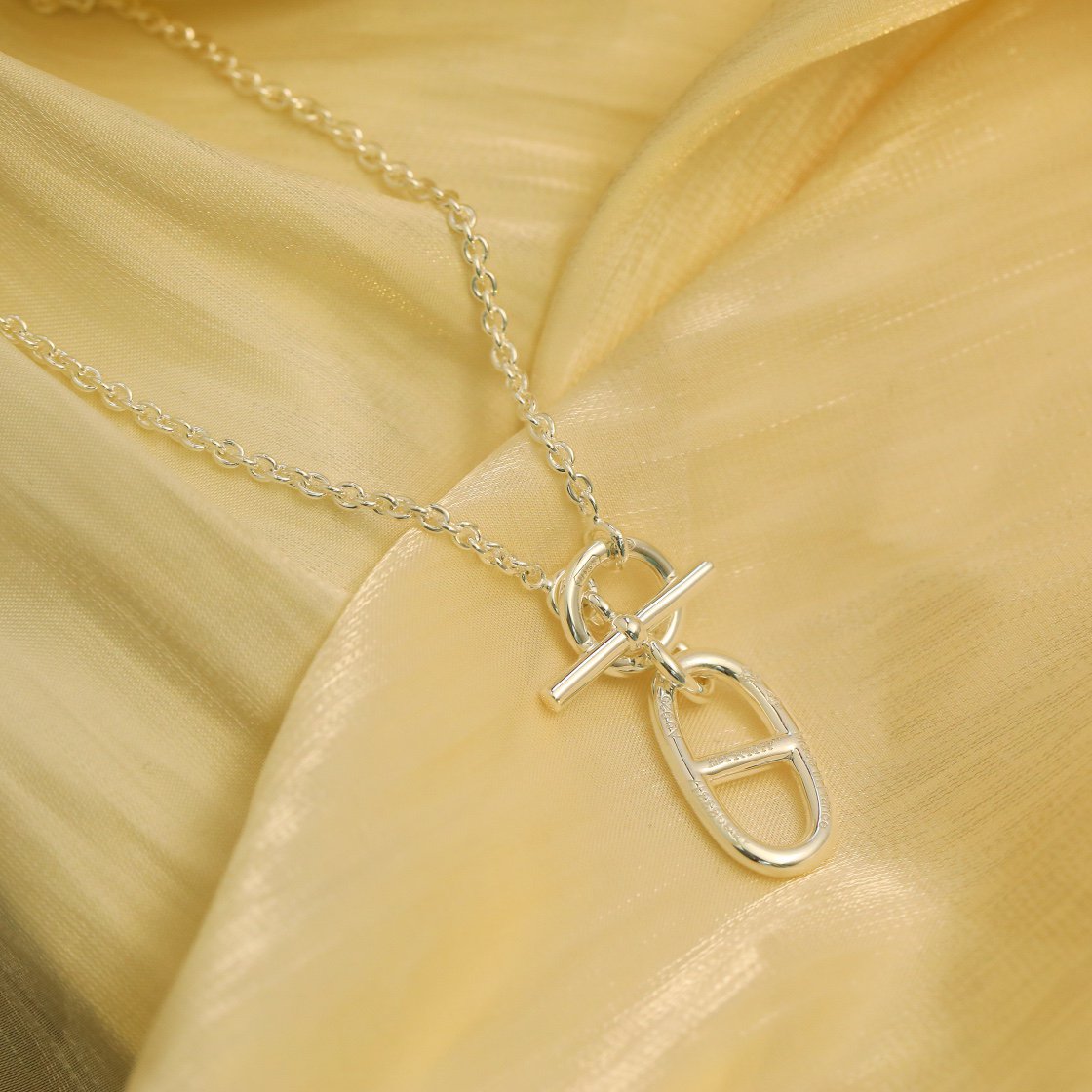 [Clover-Jewelry]HM CHAINE D'ANCRE PENDANT NECKLACE STERLING SILVER