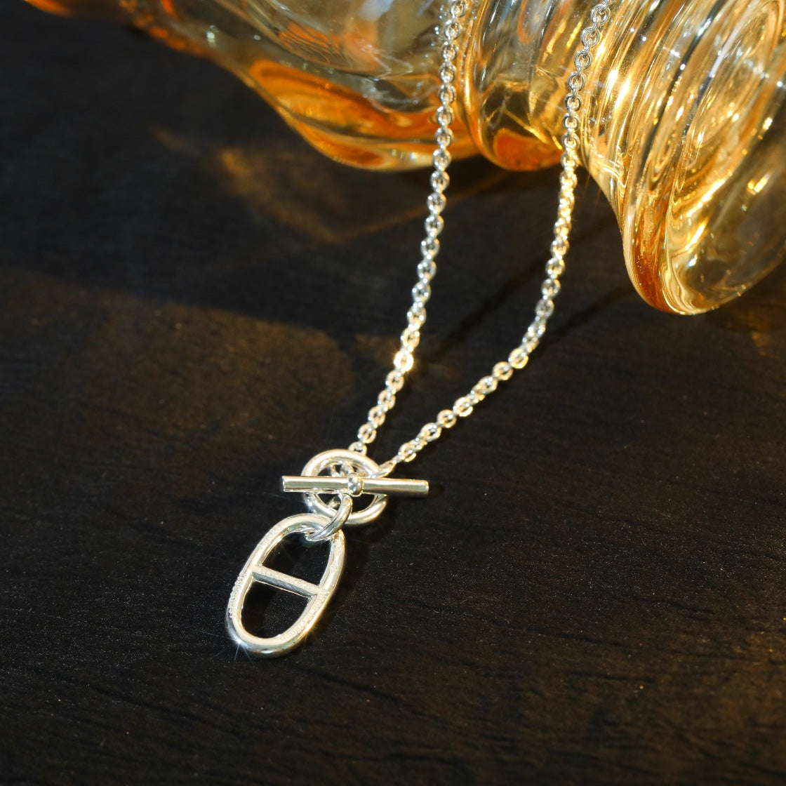 [Clover-Jewelry]HM CHAINE D'ANCRE PENDANT NECKLACE STERLING SILVER