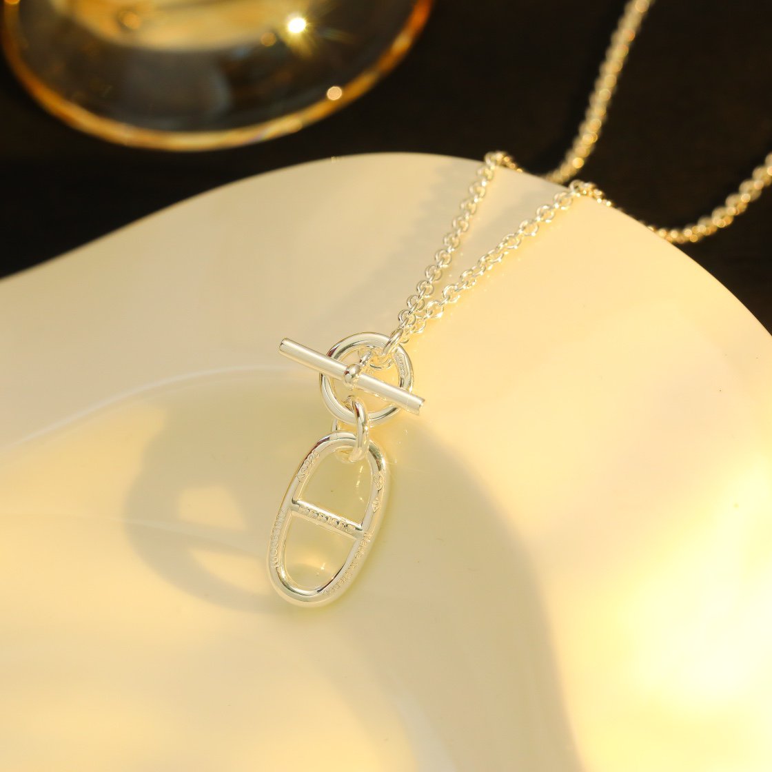 [Clover-Jewelry]HM CHAINE D'ANCRE PENDANT NECKLACE STERLING SILVER