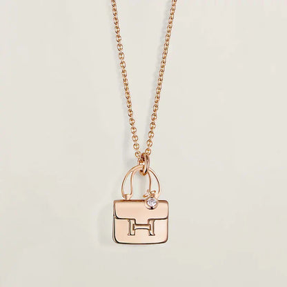 [Clover-Jewelry]AMULETTE PEDANT ROSE GOLD NECKLACE