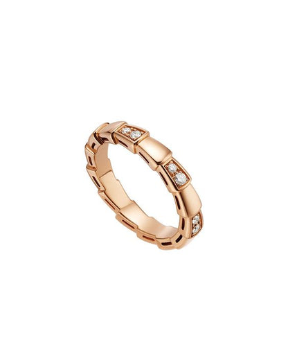 [Clover-Jewelry]SERPENTI RING PINK GOLD  3MM