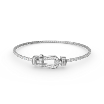 [Clover-Jewelry]FORCE  HORSESHOE  DIAMOND TENNIS BRACELET