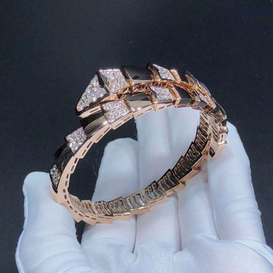 [Clover-Jewelry]SERPENTI WIDE BRACELET PINK GOLD DIAMOND