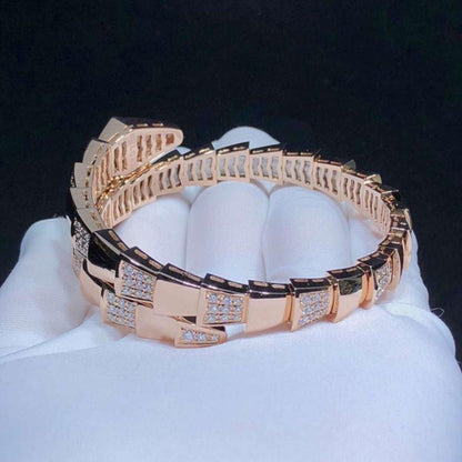 [Clover-Jewelry]SERPENTI WIDE BRACELET PINK GOLD DIAMOND