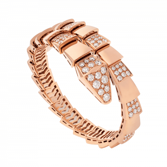 [Clover-Jewelry]SERPENTI WIDE BRACELET PINK GOLD DIAMOND