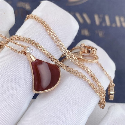 [Clover-Jewelry]DREAM NECKLACE CARNELIAN 1 DIAMOND