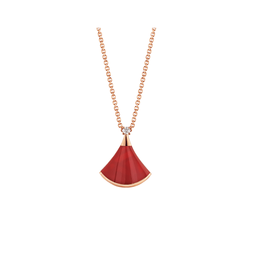 [Clover-Jewelry]DREAM NECKLACE CARNELIAN 1 DIAMOND