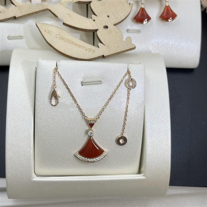 [Clover-Jewelry]DREAM NECKLACE CARNELIAN DIAMOND