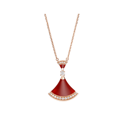 [Clover-Jewelry]DREAM NECKLACE CARNELIAN DIAMOND