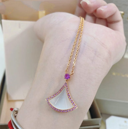 [Clover-Jewelry]DREAM NECKLACE MOP DIAMOND PINK