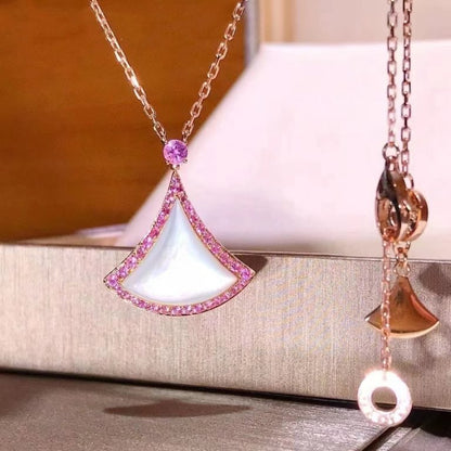 [Clover-Jewelry]DREAM NECKLACE MOP DIAMOND PINK