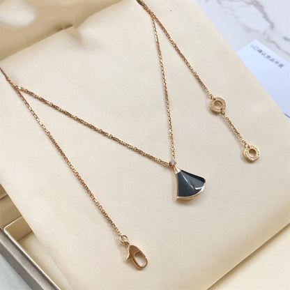 [Clover-Jewelry]DREAM NECKLACE ONYX 1 DIAMOND