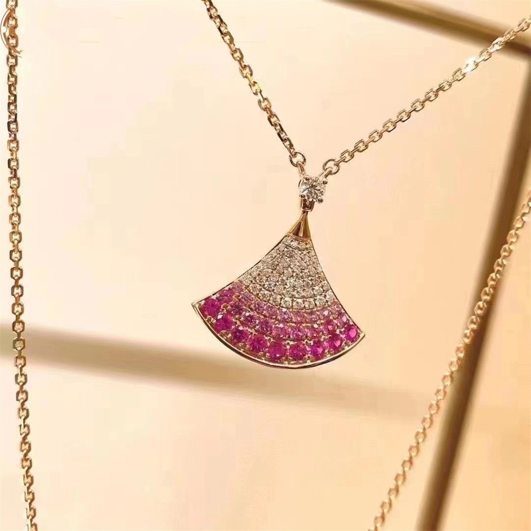 [Clover-Jewelry]DREAM NECKLACE PINK GOLD PINK DIAMOND