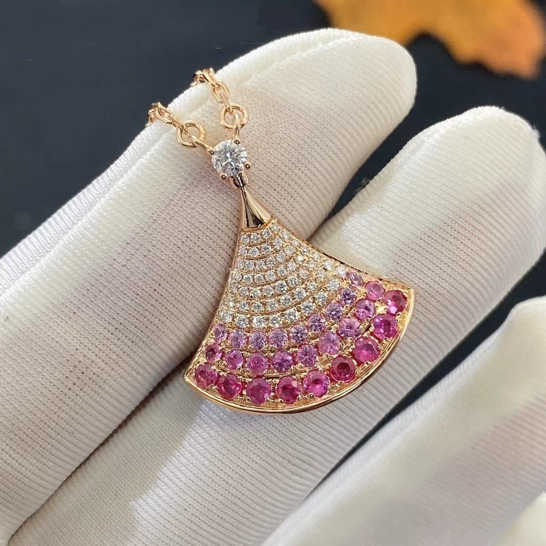 [Clover-Jewelry]DREAM NECKLACE PINK GOLD PINK DIAMOND